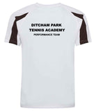 Ditcham Tennis Academy  Drifit Contrast T Shirt Wht/Blk  PERFORMANCE TEAM